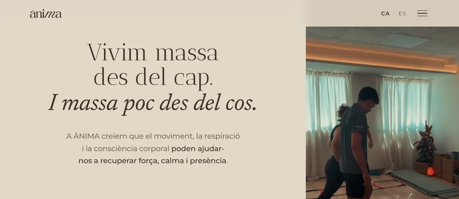 Web y reserva de clases para un estudio de movimiento en Tarragona