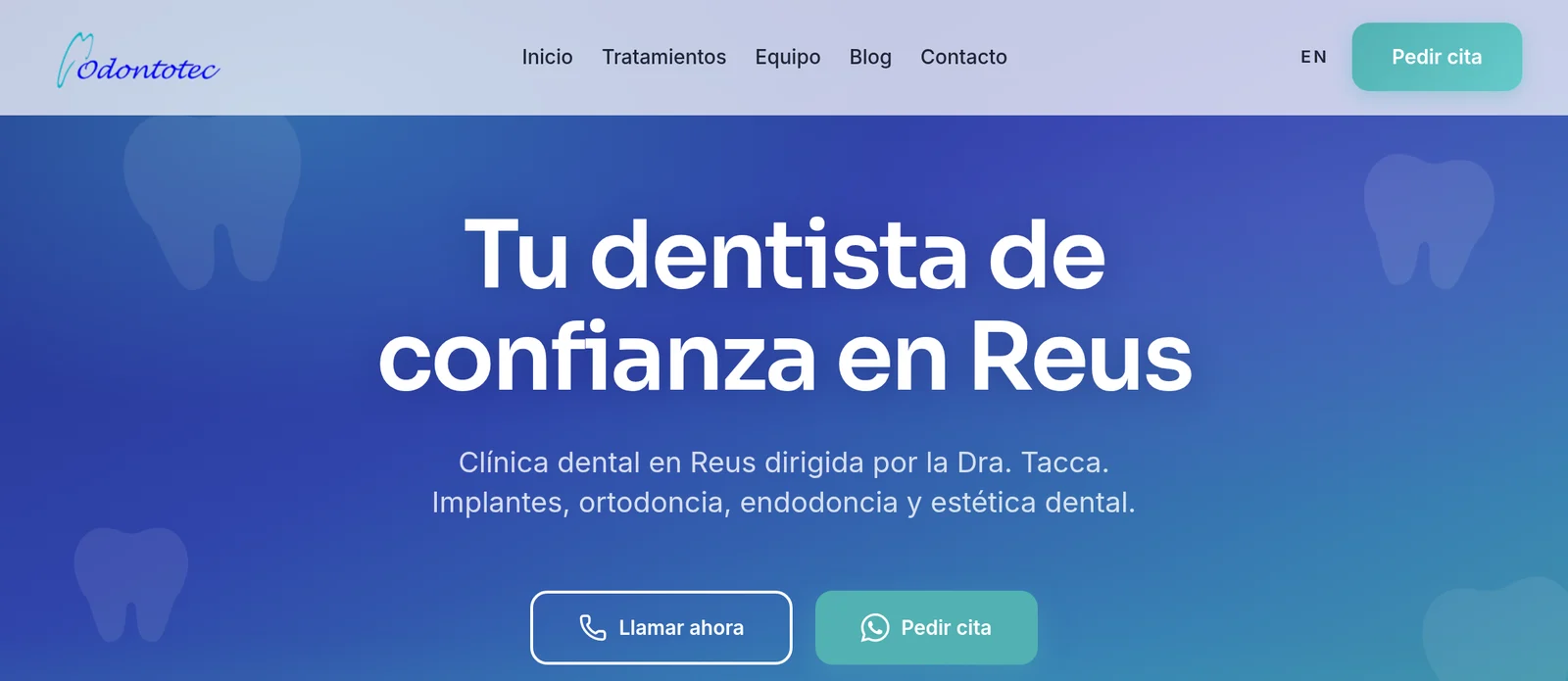 Una web para conocer tu clínica dental antes de pedir cita
